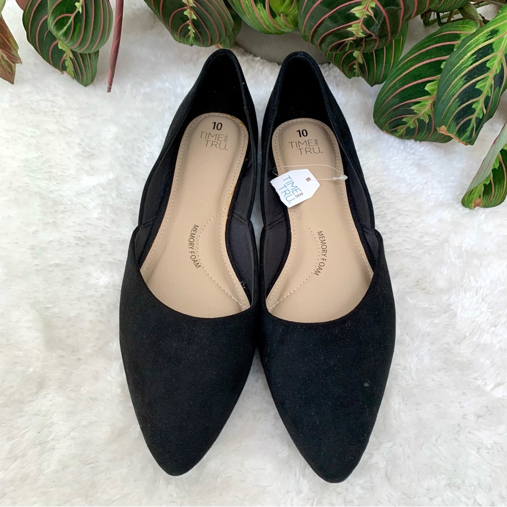 🌸2/$20 NWT Time and Tru Black D’Orsey Flats - Picture 8 of 16